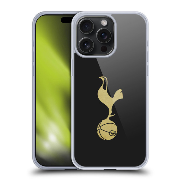 Tottenham Hotspur F.C. Badge Black And Gold Soft Gel Case for Apple iPhone 15 Pro Max