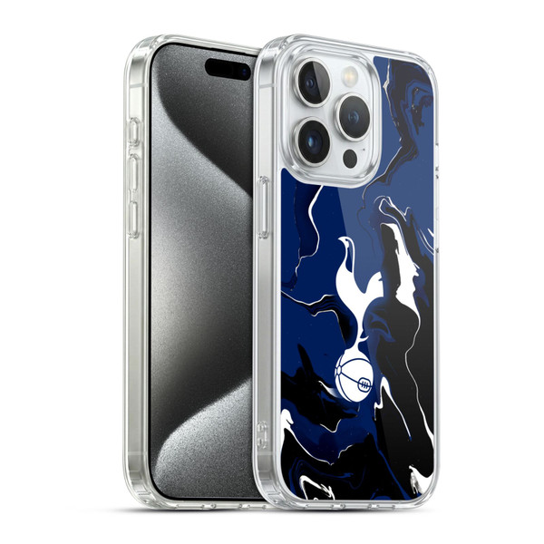 Tottenham Hotspur F.C. Badge Marble Soft Gel Case for Apple iPhone 15 Pro & MagSafe