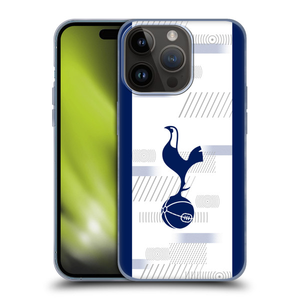 Tottenham Hotspur F.C. 2023/24 Badge Home Kit Soft Gel Case for Apple iPhone 15 Pro