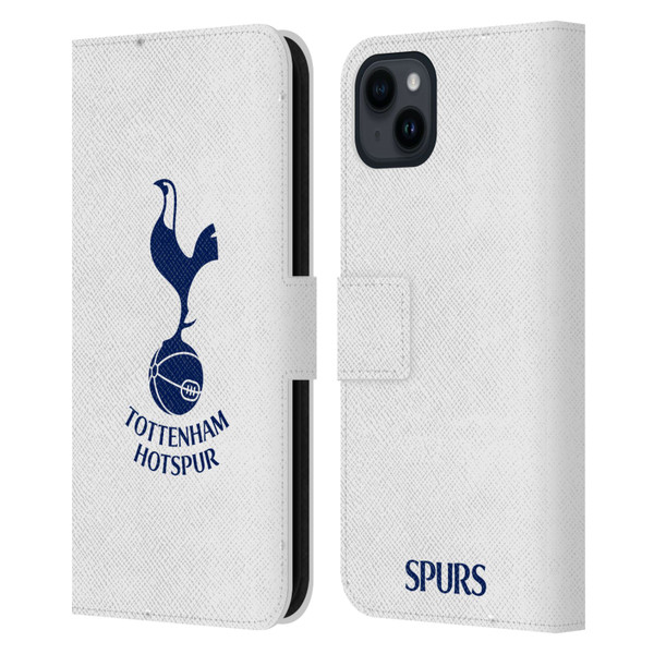 Tottenham Hotspur F.C. Badge Blue Cockerel Leather Book Wallet Case Cover For Apple iPhone 15 Plus