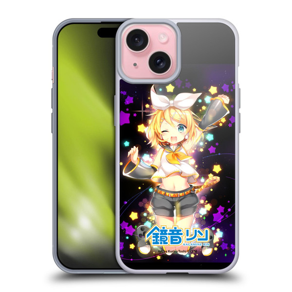 Hatsune Miku Characters Kagamine Rin Soft Gel Case for Apple iPhone 15