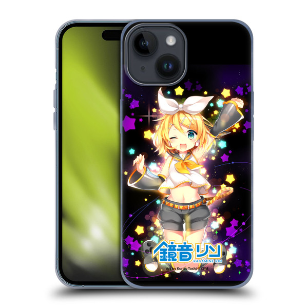 Hatsune Miku Characters Kagamine Rin Soft Gel Case for Apple iPhone 15