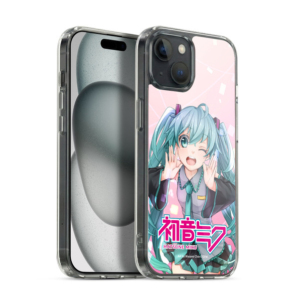 Hatsune Miku Graphics Wink Soft Gel Case for Apple iPhone 15 Plus & MagSafe