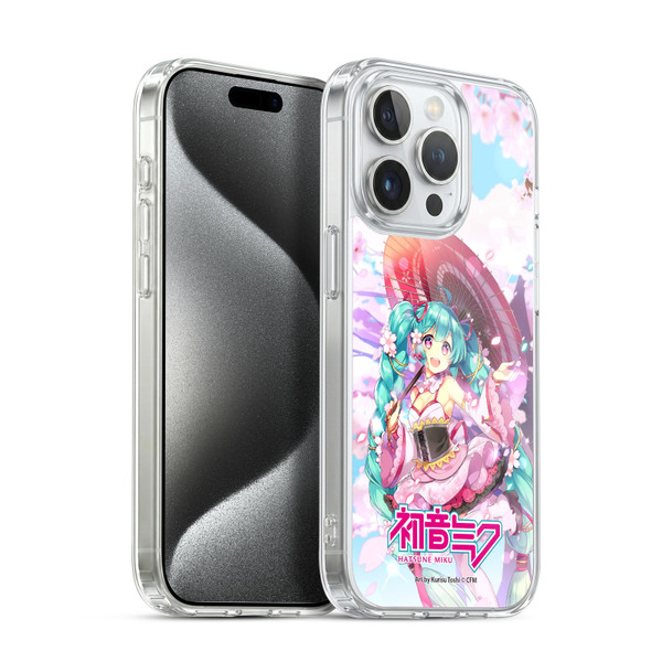 Hatsune Miku Graphics Sakura Soft Gel Case for Apple iPhone 15 Pro & MagSafe