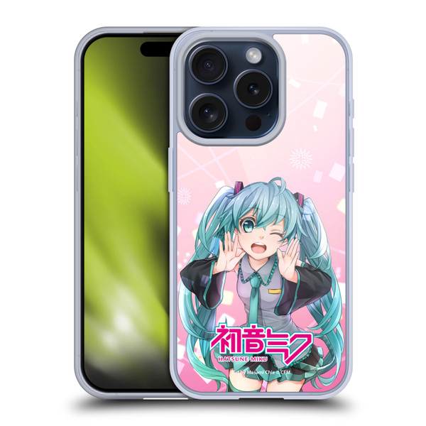 Hatsune Miku Graphics Wink Soft Gel Case for Apple iPhone 15 Pro & MagSafe