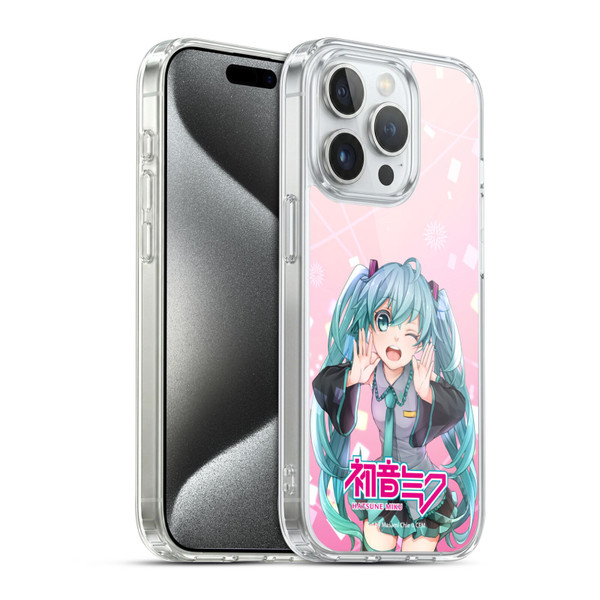 Hatsune Miku Graphics Wink Soft Gel Case for Apple iPhone 15 Pro & MagSafe
