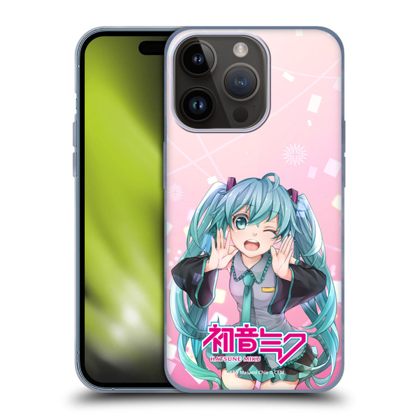 Hatsune Miku Graphics Wink Soft Gel Case for Apple iPhone 15 Pro
