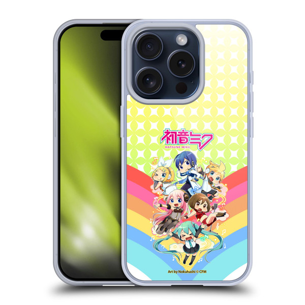 Hatsune Miku Virtual Singers Rainbow Soft Gel Case for Apple iPhone 15 Pro