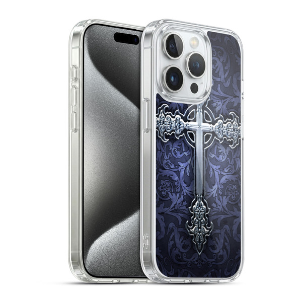 Brigid Ashwood Crosses Gothic Soft Gel Case for Apple iPhone 15 Pro & MagSafe