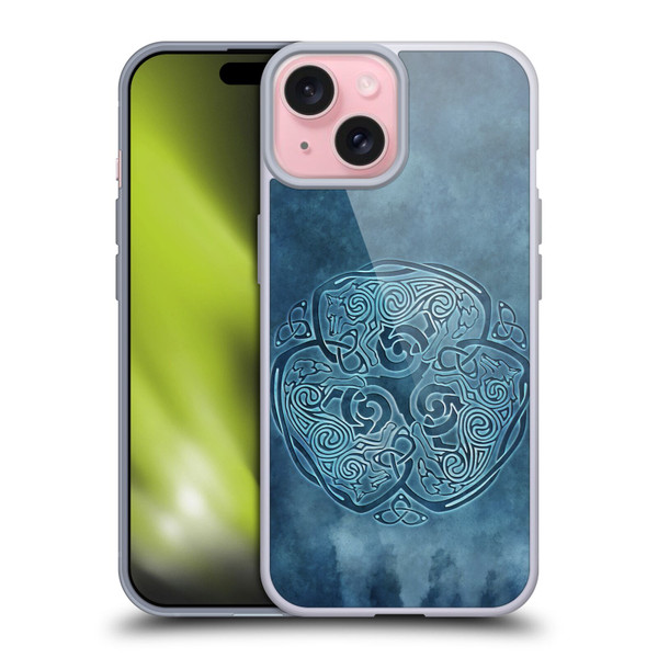 Brigid Ashwood Celtic Wisdom Knot Wolf Soft Gel Case for Apple iPhone 15