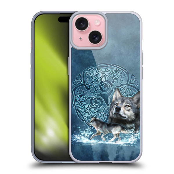 Brigid Ashwood Celtic Wisdom Wolf Soft Gel Case for Apple iPhone 15