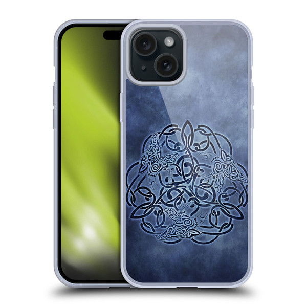 Brigid Ashwood Celtic Wisdom Knot Raven Soft Gel Case for Apple iPhone 15 Plus