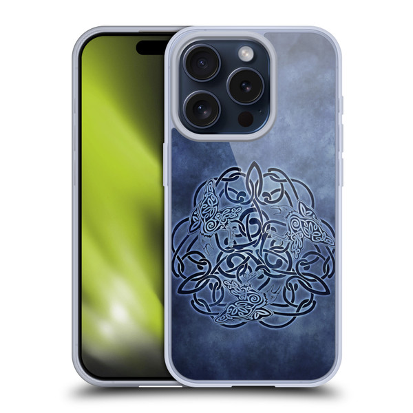 Brigid Ashwood Celtic Wisdom Knot Raven Soft Gel Case for Apple iPhone 15 Pro