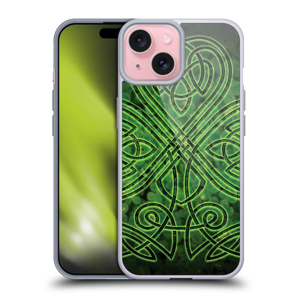 Brigid Ashwood Celtic Wisdom 3 Irish Shamrock Soft Gel Case for Apple iPhone 15