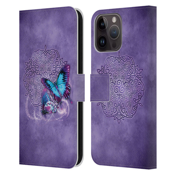 Brigid Ashwood Celtic Wisdom Butterfly Leather Book Wallet Case Cover For Apple iPhone 15 Pro Max