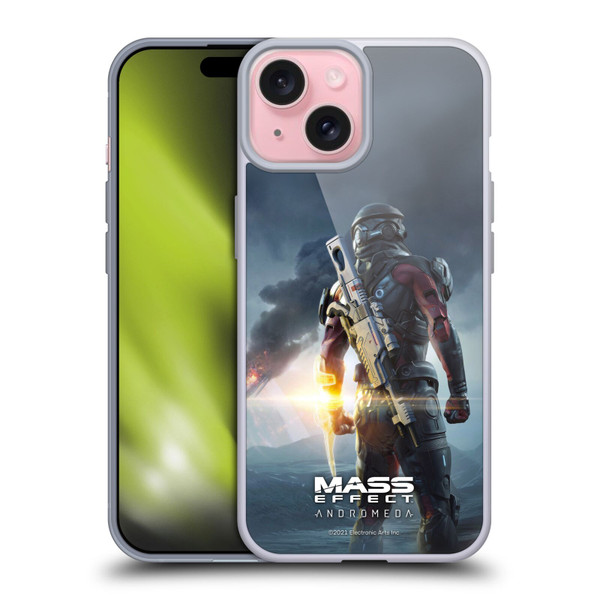 EA Bioware Mass Effect Andromeda Graphics Key Art Super Deluxe 2017 Soft Gel Case for Apple iPhone 15
