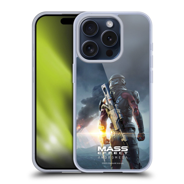EA Bioware Mass Effect Andromeda Graphics Key Art Super Deluxe 2017 Soft Gel Case for Apple iPhone 15 Pro