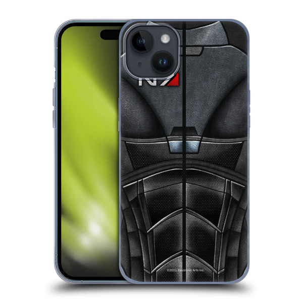 EA Bioware Mass Effect Armor Collection N7 Soft Gel Case for Apple iPhone 15 Plus