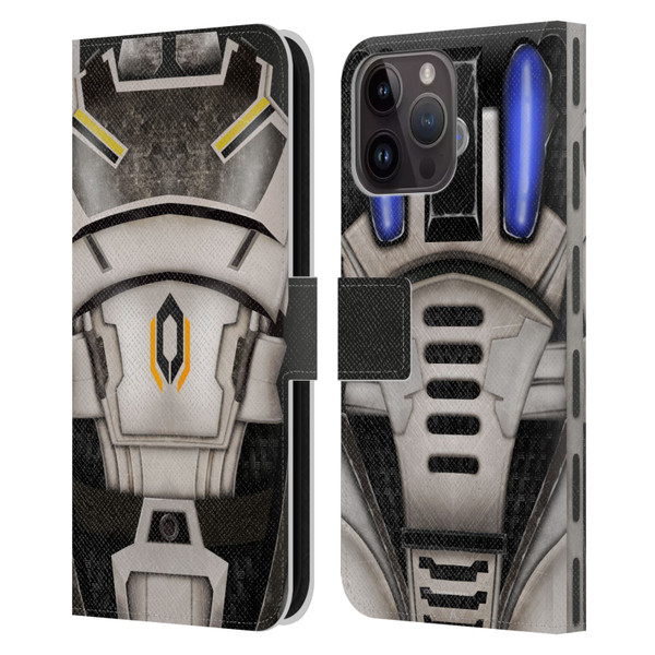 EA Bioware Mass Effect Armor Collection Cerberus Leather Book Wallet Case Cover For Apple iPhone 15 Pro Max