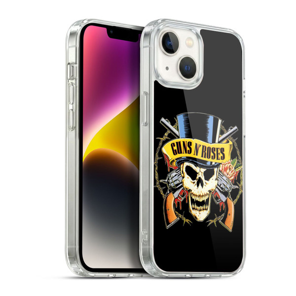 Guns N' Roses Key Art Top Hat Skull Soft Gel Case for Apple iPhone 14