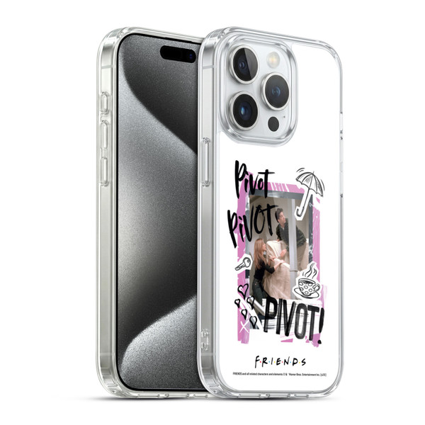 Friends TV Show Doodle Art Pivot Soft Gel Case for Apple iPhone 15 Pro & MagSafe