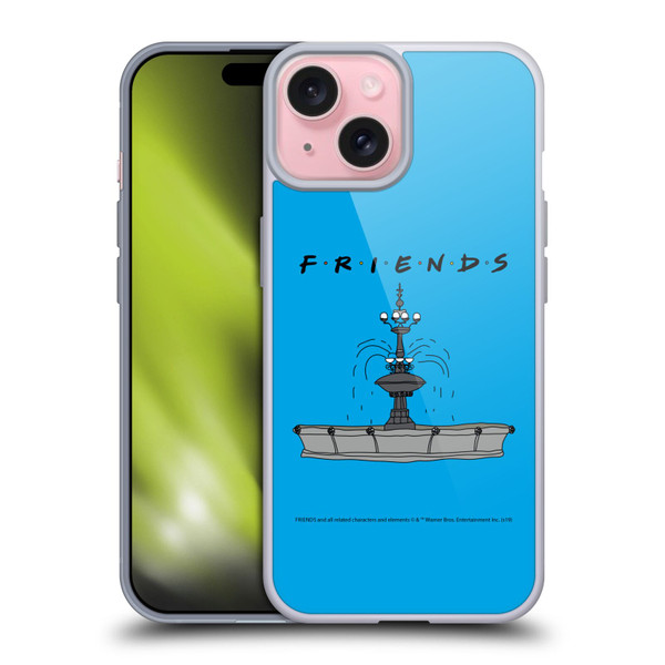 Friends TV Show Iconic Fountain Soft Gel Case for Apple iPhone 15