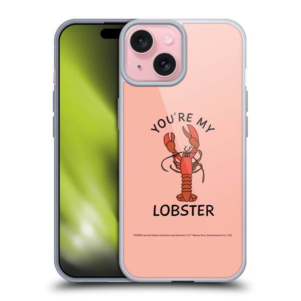 Friends TV Show Iconic Lobster Soft Gel Case for Apple iPhone 15 & MagSafe