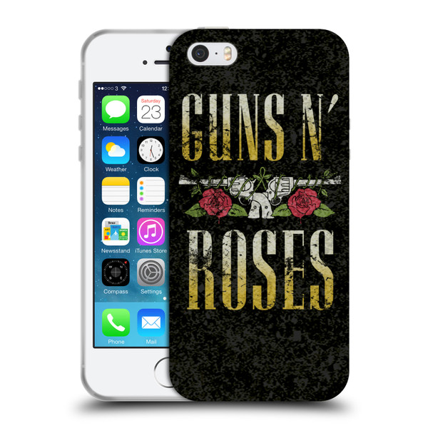 Guns N' Roses Key Art Text Logo Pistol Soft Gel Case for Apple iPhone 5 / 5s / iPhone SE 2016