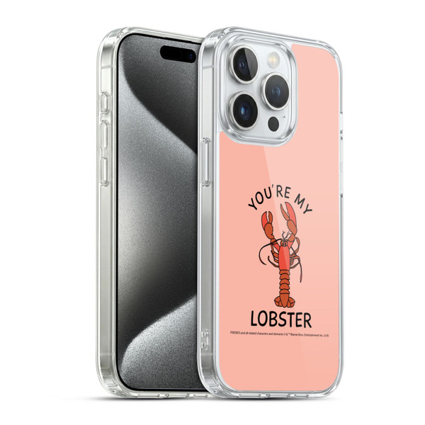 Friends TV Show Iconic Lobster Soft Gel Case for Apple iPhone 15 Pro & MagSafe