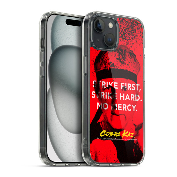 Cobra Kai Composed Art John Lawrence Strike Soft Gel Case for Apple iPhone 15 Plus & MagSafe