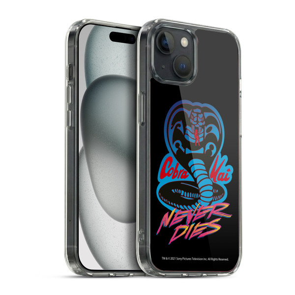Cobra Kai Key Art Never Dies Logo Soft Gel Case for Apple iPhone 15 Plus & MagSafe