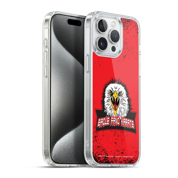 Cobra Kai Key Art Eagle Fang Logo Soft Gel Case for Apple iPhone 15 Pro Max & MagSafe