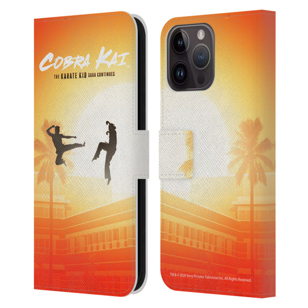 Cobra Kai Graphics Karate Kid Saga Leather Book Wallet Case Cover For Apple iPhone 15 Pro Max