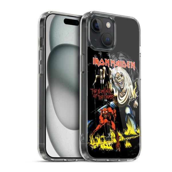 Iron Maiden Album Covers NOTB Soft Gel Case for Apple iPhone 15 & MagSafe