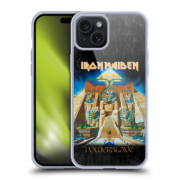 Iron Maiden Album Covers Powerslave Soft Gel Case for Apple iPhone 15 Plus & MagSafe