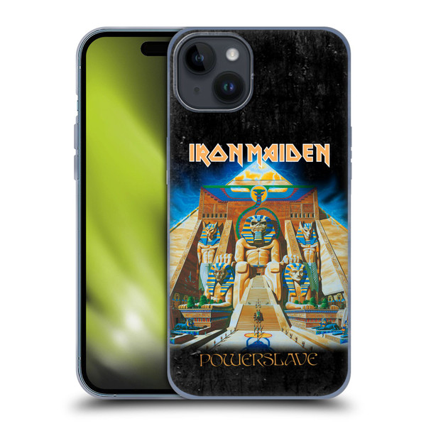 Iron Maiden Album Covers Powerslave Soft Gel Case for Apple iPhone 15 Plus