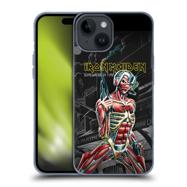 Iron Maiden Album Covers Somewhere Soft Gel Case for Apple iPhone 15