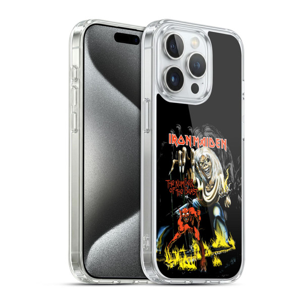 Iron Maiden Album Covers NOTB Soft Gel Case for Apple iPhone 15 Pro & MagSafe