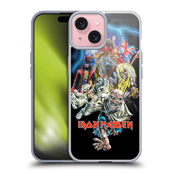 Iron Maiden Art Best Of Beast Soft Gel Case for Apple iPhone 15