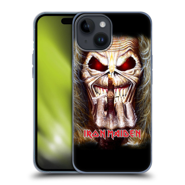 Iron Maiden Art Candle Finger Soft Gel Case for Apple iPhone 15