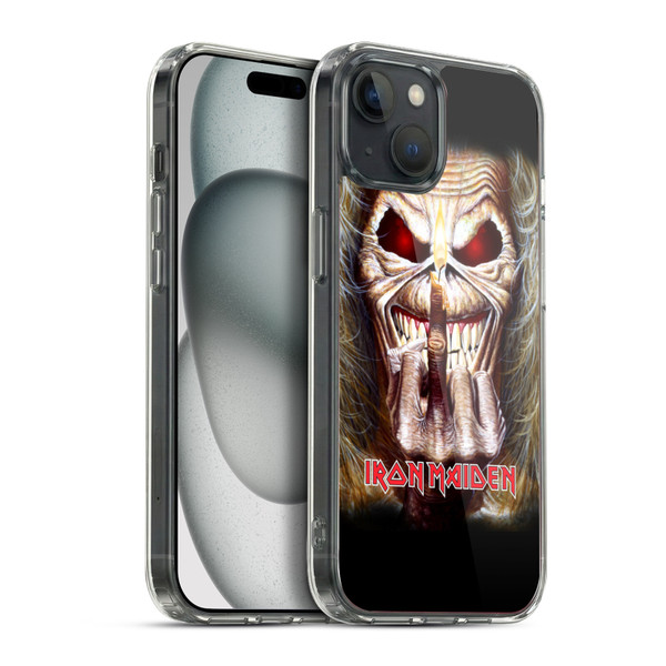 Iron Maiden Art Candle Finger Soft Gel Case for Apple iPhone 15 Plus & MagSafe