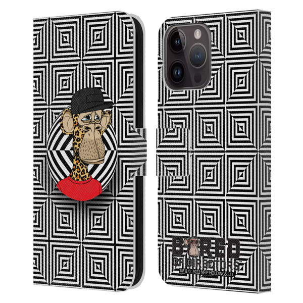 Bored of Directors Key Art APE #3179 Pattern Leather Book Wallet Case Cover For Apple iPhone 15 Pro Max