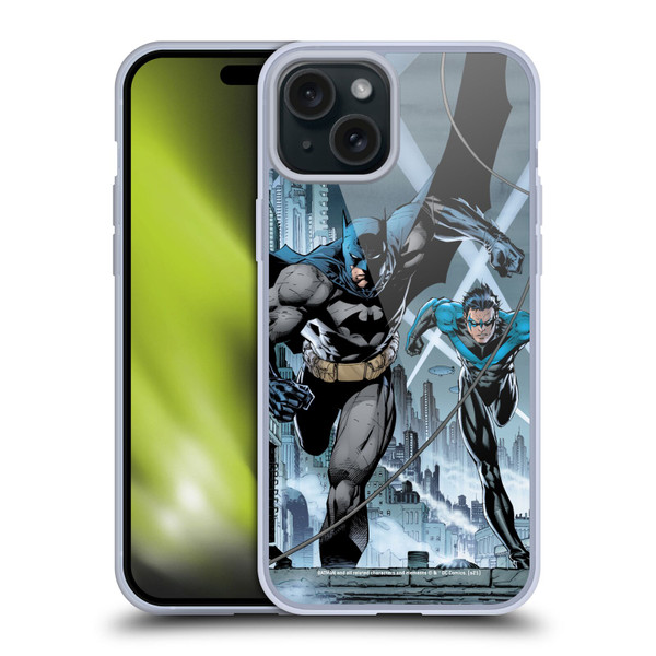 Batman DC Comics Hush #615 Nightwing Cover Soft Gel Case for Apple iPhone 15 Plus