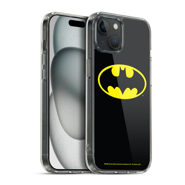Batman DC Comics Logos Classic Soft Gel Case for Apple iPhone 15 Plus & MagSafe