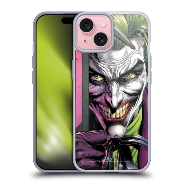 Batman DC Comics Three Jokers The Clown Soft Gel Case for Apple iPhone 15 & MagSafe