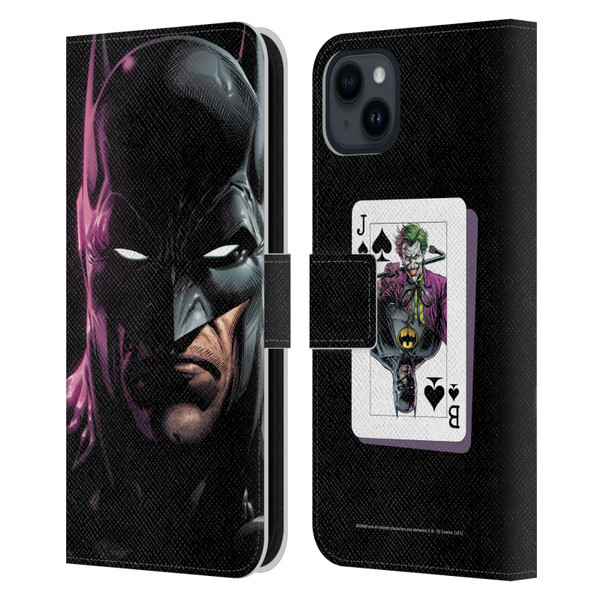 Batman DC Comics Three Jokers Batman Leather Book Wallet Case Cover For Apple iPhone 15 Plus
