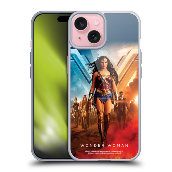 Wonder Woman Movie Posters Group Soft Gel Case for Apple iPhone 15