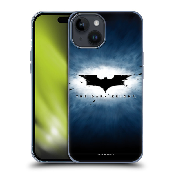 The Dark Knight Graphics Logo Soft Gel Case for Apple iPhone 15