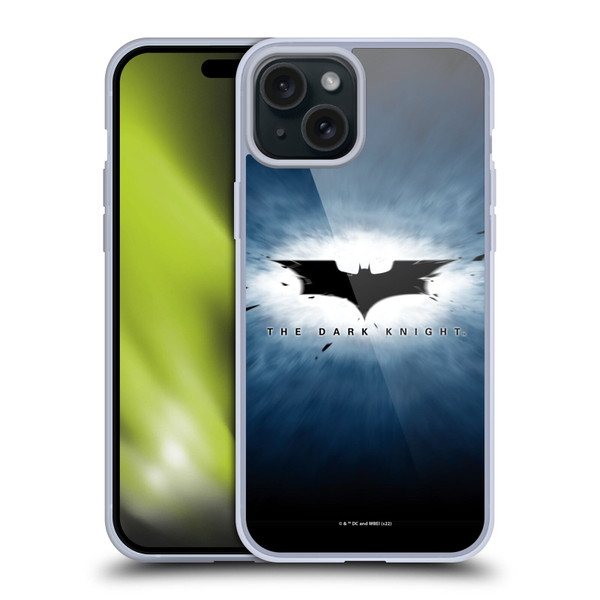 The Dark Knight Graphics Logo Soft Gel Case for Apple iPhone 15 Plus