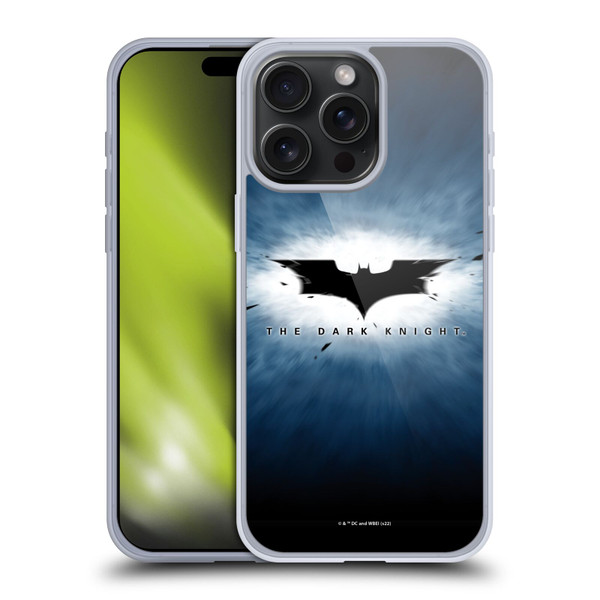 The Dark Knight Graphics Logo Soft Gel Case for Apple iPhone 15 Pro Max